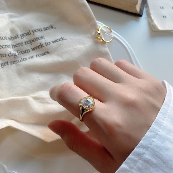 💕Last one 18K Goldplated Stone 925 Ring - Picture 3 of 10